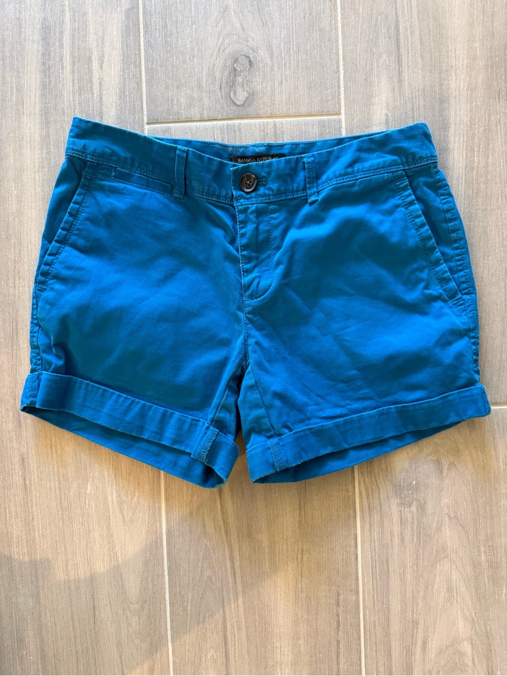 Banana Republic Teal Roll-Cuff Shorts